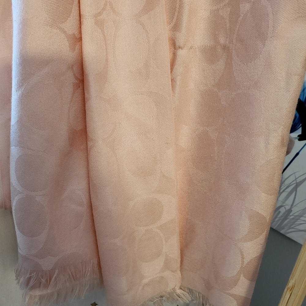 Pink coach scarf